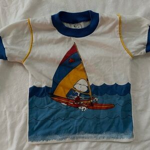 Kids Colorful Sailboat Graphic Tee